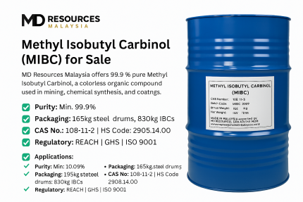 Methyl Isobutyl Carbinol (MIBC) for Sale – MD Resources Malaysia | 99.9% Purity